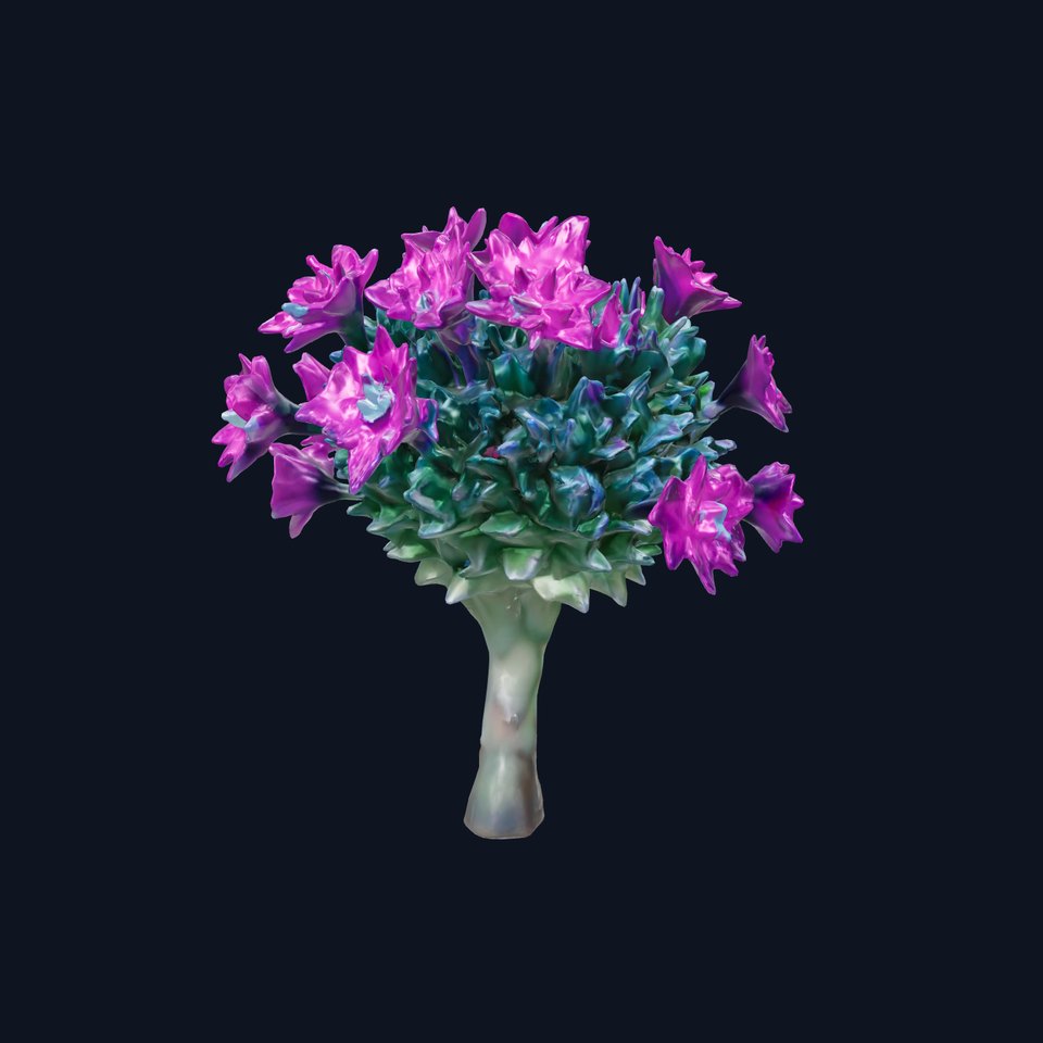 Vibrant Purple Flower model pack